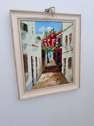 Cuadro 70x60cm Flores Balcón