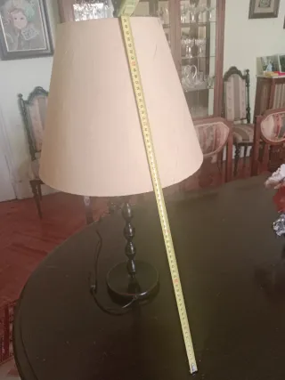 Lámpara de mesa vintage papel y plastico