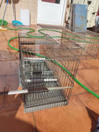 Jaula para pájaros metálica