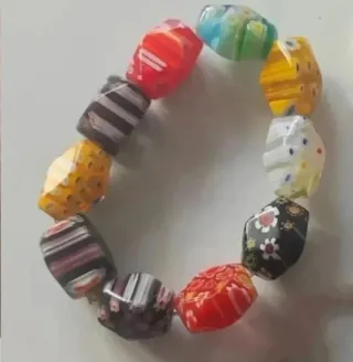 Pulseras Piedras Naturales Multicolor y Negra