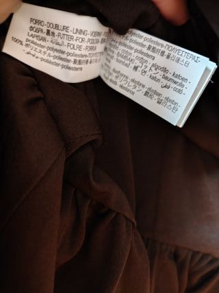 Top Zara Marrón Chocolate Peplum XXL