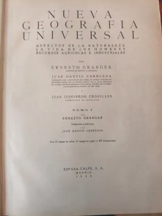 Nueva Geografía Universal. Espasa Calpe 1928