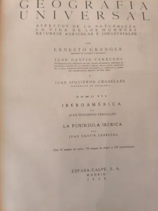 Nueva Geografía Universal. Espasa Calpe 1928