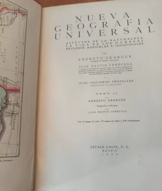 Nueva Geografía Universal. Espasa Calpe 1928