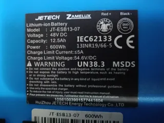 2 Baterías 48V 12.5Ah BMS Rota
