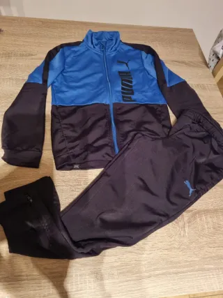 Chándal Niño Puma Azul y Negro