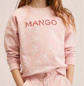 Sudadera rosa Mango con estampado floral