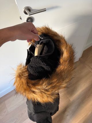 Parka Zara Hombre Negra con Capucha