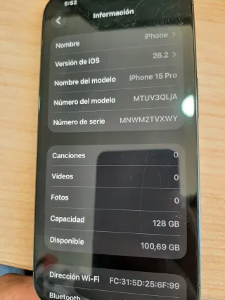 iPhone 15 Pro 128GB Space Gray