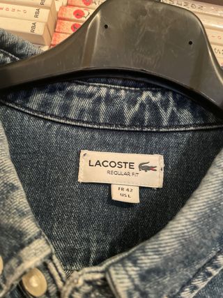 Camicia denim Lacoste bottoni perla L y2k japan