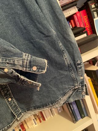 Camicia denim Lacoste bottoni perla L y2k japan