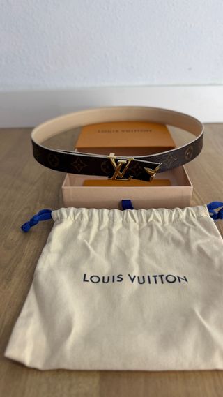 Cintura Louis Vuitton Beige e Oro Doppio Uso