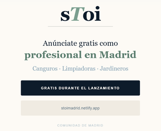 Anúnciate gratis: servicios domésticos Madrid