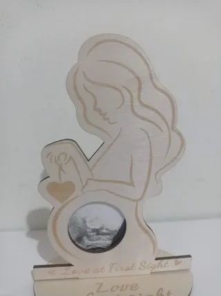 Marco de madera para 1° ecografía a estrenar