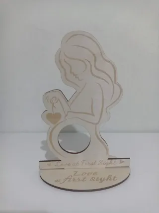 Marco de madera para 1° ecografía a estrenar