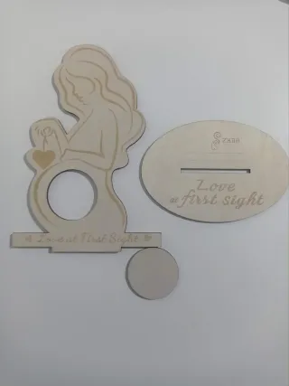 Marco de madera para 1° ecografía a estrenar