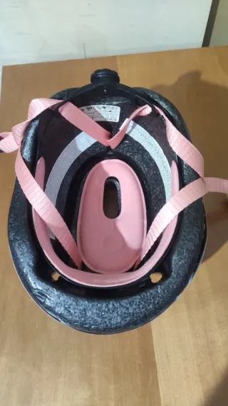 Casco bici infantil rosa lunares