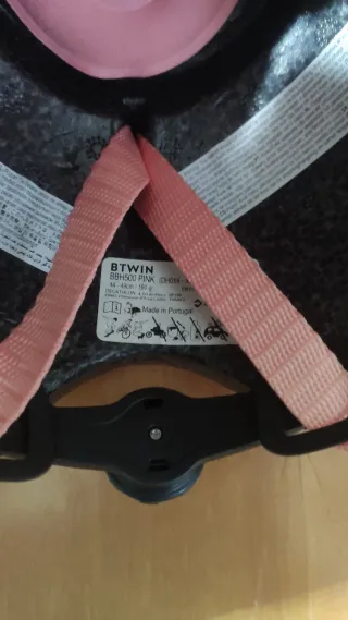 Casco bici infantil rosa lunares