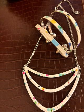 Conjunto Desigual collar y pulsera multicolor