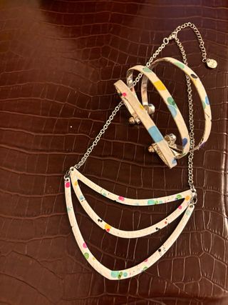 Conjunto Desigual collar y pulsera multicolor