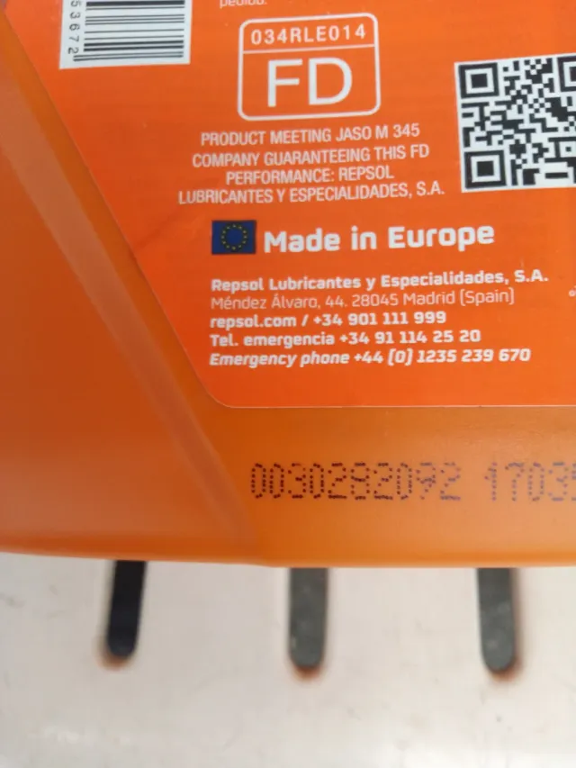 Olio Motore Repsol Smarter 2T Semi Synthetic 1L