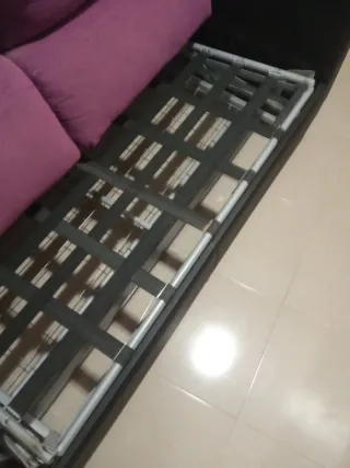 Sofá Cama Italiano Púrpura y Negro