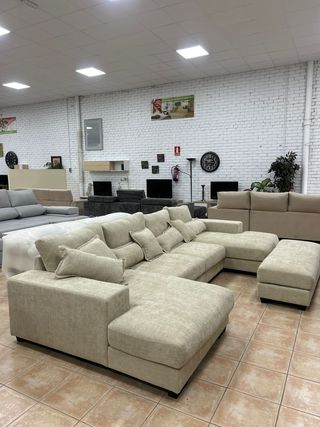 Sofá cama rinconera chaiselongue beige NUEVA