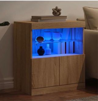 Mueble madera con luz LED