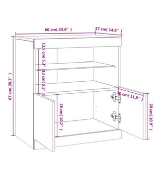 Mueble madera con luz LED