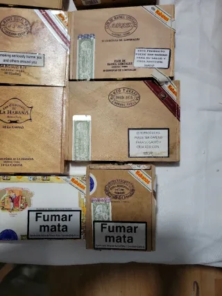 8 Cajas de Puros Vacías Diferentes