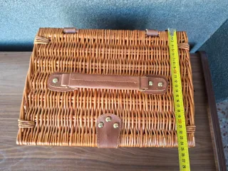 Cesta de Picnic de Mimbre con Accesorios