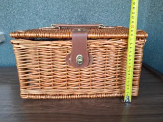 Cesta de Picnic de Mimbre con Accesorios