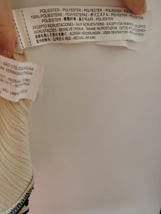 Top Zara Beige y Negro Talla XL