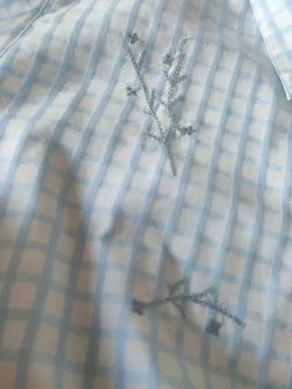 Camisa Lloyds cuadros azul y blanco