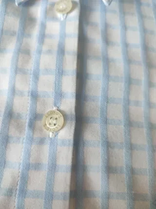 Camisa Lloyds cuadros azul y blanco