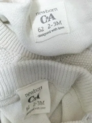Lote 2 Conjuntos Punto Bebé (1-3 meses)