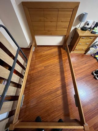 Cabecero y Estructura de Cama de Madera