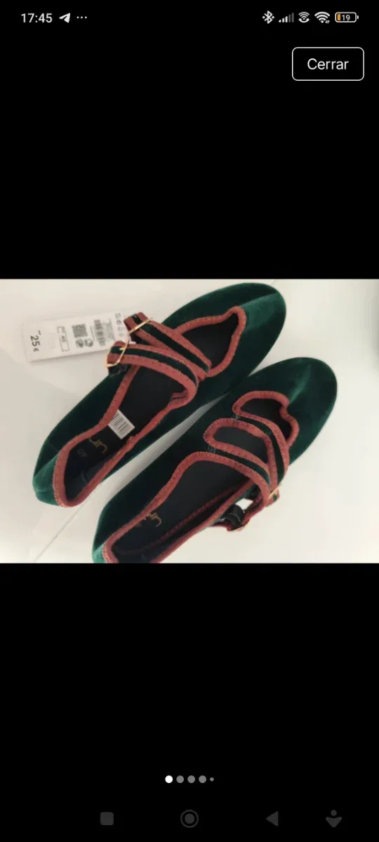 Merceditas terciopelo verde sin estrenar