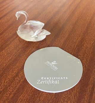 Cigno Mediano Swarovski Argento