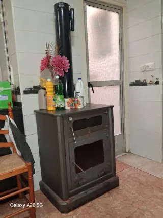 Chimenea de leña con horno