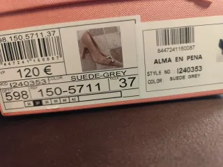 Zapatos Alma en Pena grises sin estrenar
