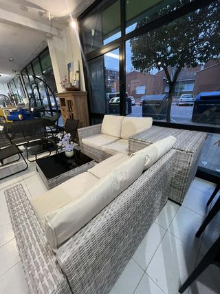 Set Exterior 4 Piezas Beige Rattan CON ARCON