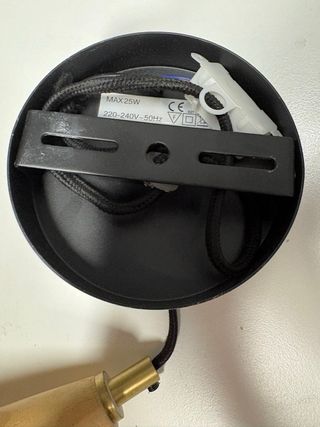 Lámpara de techo madera y metal