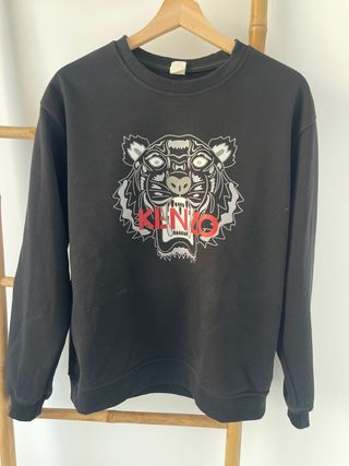 Jersey Kenzo Negro con Logo Tigre Rojo