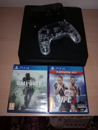Consola PS4 Slim + 2 Mandos + 2 Juegos