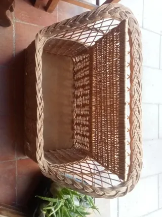 Baúl sillón de mimbre
