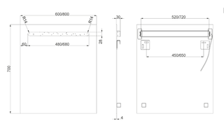 Espejo de baño con luz LED
