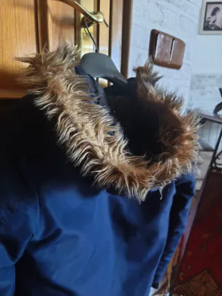 Abrigo niño azul con capucha 13 Años