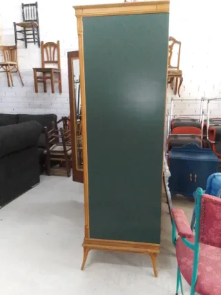 Armario antiguo madera 2 cuerpos espejo