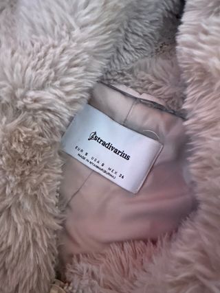 Chaqueta pelo beige con capucha Grande para ser ‘S